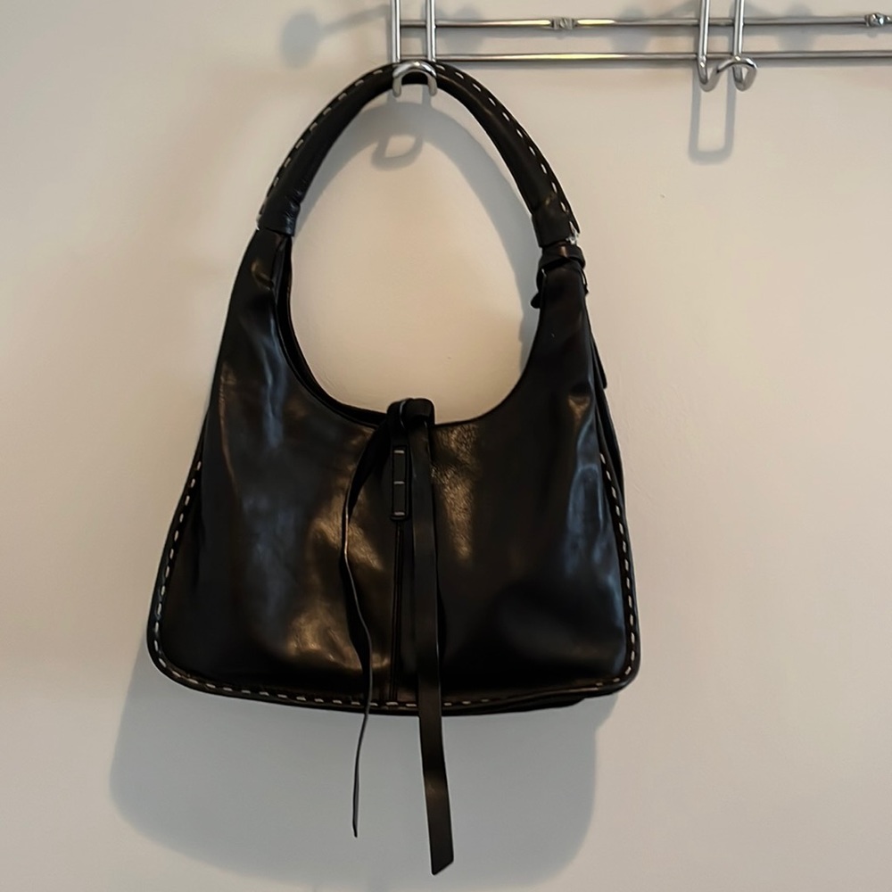 DKNY Black Leather Shoulder Bag